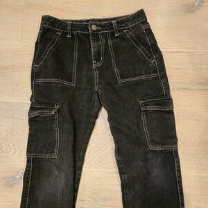 Black Jean Cargo Pants